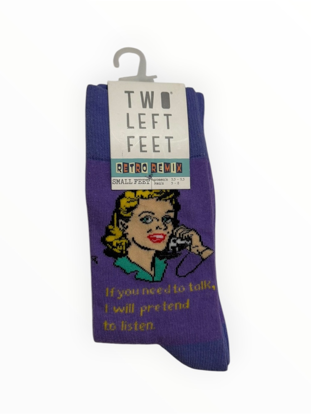 Two Left Feet Purple Novelty Socks
